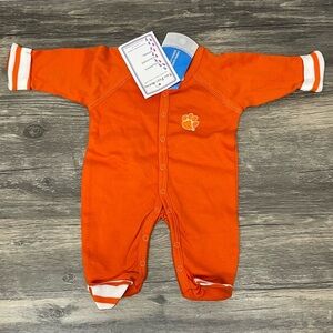 Clemson Tigers Baby Sleeper Pajamas Orange Footed Onesie Preemie Outfit NWT